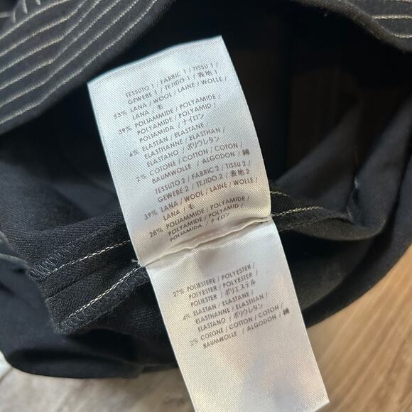 Stella McCartney Black Pinstripe Wool Blend Pleated Skirt Size 42 / US 8 - Picture 7 of 10